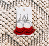 Red Round Earrings