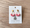 Spring Coral Stud Teardrops