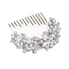 Bridal Wedding Jewelry Crystal Rhinestone Pearl Floral Hair Comb Pin
