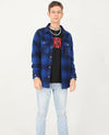 Boys Sherpa Lined Buffalo Plaid Fleece Button Down Shirt Jacket-Kids