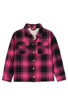 Kids Matching Family Pink Plaid Flannel Shacket