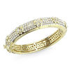 LO4339 - Gold Brass Bangle with Top Grade Crystal  in Clear