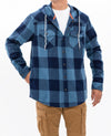 Men's Heavyweight Flannel Hoodie,Double Brushed 100% Cotton,Relaxed