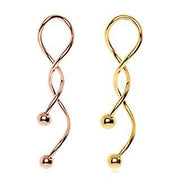 Gold Plated Spiral Navel Rings