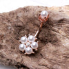 Rose Gold Plated Enchanted Pearl Navel Ring