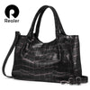 Realer Women Handbags Genuine Leather Retro Leisure Shoulder Bags Big