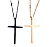 Free Shipping black rose gold color cross stainless steel pendant