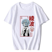 JAPAN Anime Rei Ayanami Evangelion Funny T Shirt Men Black Casual
