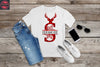 365. MONOGRAMMED RED REINDEER CHRISTMAS S, Custom Made Shirt,