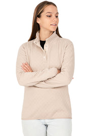 Women's Ultra Soft 1/4 Quilted Fleece Pullover Mountain Outdoor Shirt