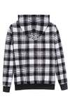 Women's Sherpa Lined Hoodie Jacket Plaid Zip up Hooded Sweatshirt