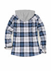 Women's Wildlife Adventure Flannel Plaid Hooded Shirt