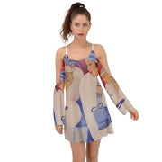 Palm Beach Blue Kimono Sleeves Womens Dress