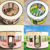 Portable Pet House Oxford Cloth Crate Room Playing