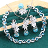 Set 925 Silver Bracelet Ring Necklace Earrings | 925 Sterling Silver