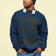Men's Double Slanted Logo Crewneck Sweatshirt