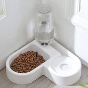 Automatic Pet Feeder Bowl With Water Dispenser Double Dog Drinking