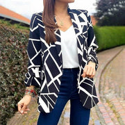 Long Sleeve Women Suit Jacket Turn-down Collar Blazer Coat