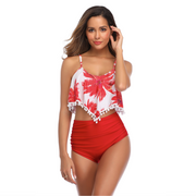 Tankini-set met rode palmboom