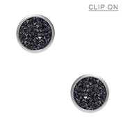 Crystal cluster clip-on earrings