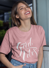 Good Vibes roze dames T-shirt