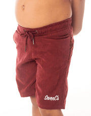 Burgundy Kids Shorts