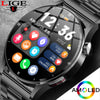 Lige Watch For Men Smart Watch Amoled HD-scherm Lichaamstemperatuur