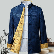 Men Chinese Dragon Shirt Kung Fu Coats China New Year Tang Suit