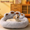 NEW Dog Bed Cat Mat Round Large Pet House Long Plush Deep Sleeping