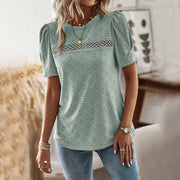 Casual Round patchwork T-Shirt