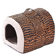 Pet Dog Bed 2 Color Leopard Easy to Carry Pet Bed