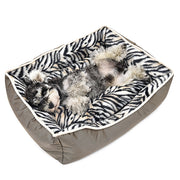 Soft Dog Bed Zebra Pattern Pet  Warm House Puppy