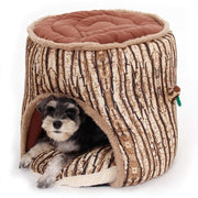 Super Soft Dog Bed Pet Kennel Tree Stump Design