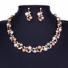 Trendy Pearl Necklace Earrings Set for Women's Neck Chain 2021 Trend