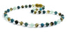 Green Baltic Amber Necklace with Apatite African Turquoise Aventurine