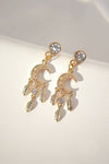 24 Karat Moon Dream Catcher Stud Earrings