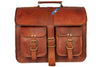 Handmade 16" -18" Leather Laptop Messenger Crossbody Bag For Unisex.