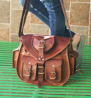 Leather Bag Purse for Women and Girls, Satchel Crossbody Purse.