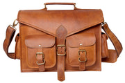 Handmade Leather Men's Satchel Laptop Bag - Vintage Leather Satchel.