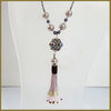 "NEW" Pink Beaded Tassel Haematite