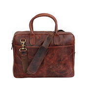 Handmade Buffalo Leather Briefcase Laptop Bag.
