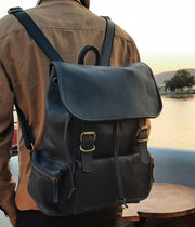 Leather Backpack – Handmade 15.5 Inch Unisex Backpack.