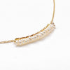 Freshwater Pearl Gold Bar Necklace