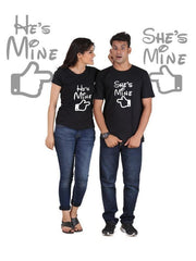 He is Mine, She is Mine (Classic) Classic Couple T-Shirt