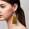 Tropical tassel African drop earrings thread earrings