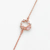 Pink Tulip Bracelet - Flower Shape Crystal Rose Gold Bracelet