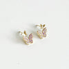 Purple Zircon Butterflies Earrings