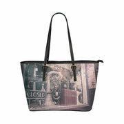 Tote Bag - Brown & Black Rustic Pattern- Double Handle Large Bag -
