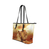 Tote Bag - Brown Lion &amp; Lioness Print - Grote tas met dubbel handvat -